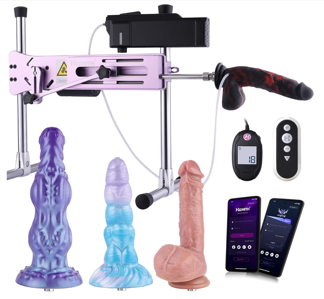 Hismith Premium Sex Machine 4.0, Thrusting Machine with Kliclok System, Adjustable Squirting Sex Machine, APP and Wire Controlled Love Machine