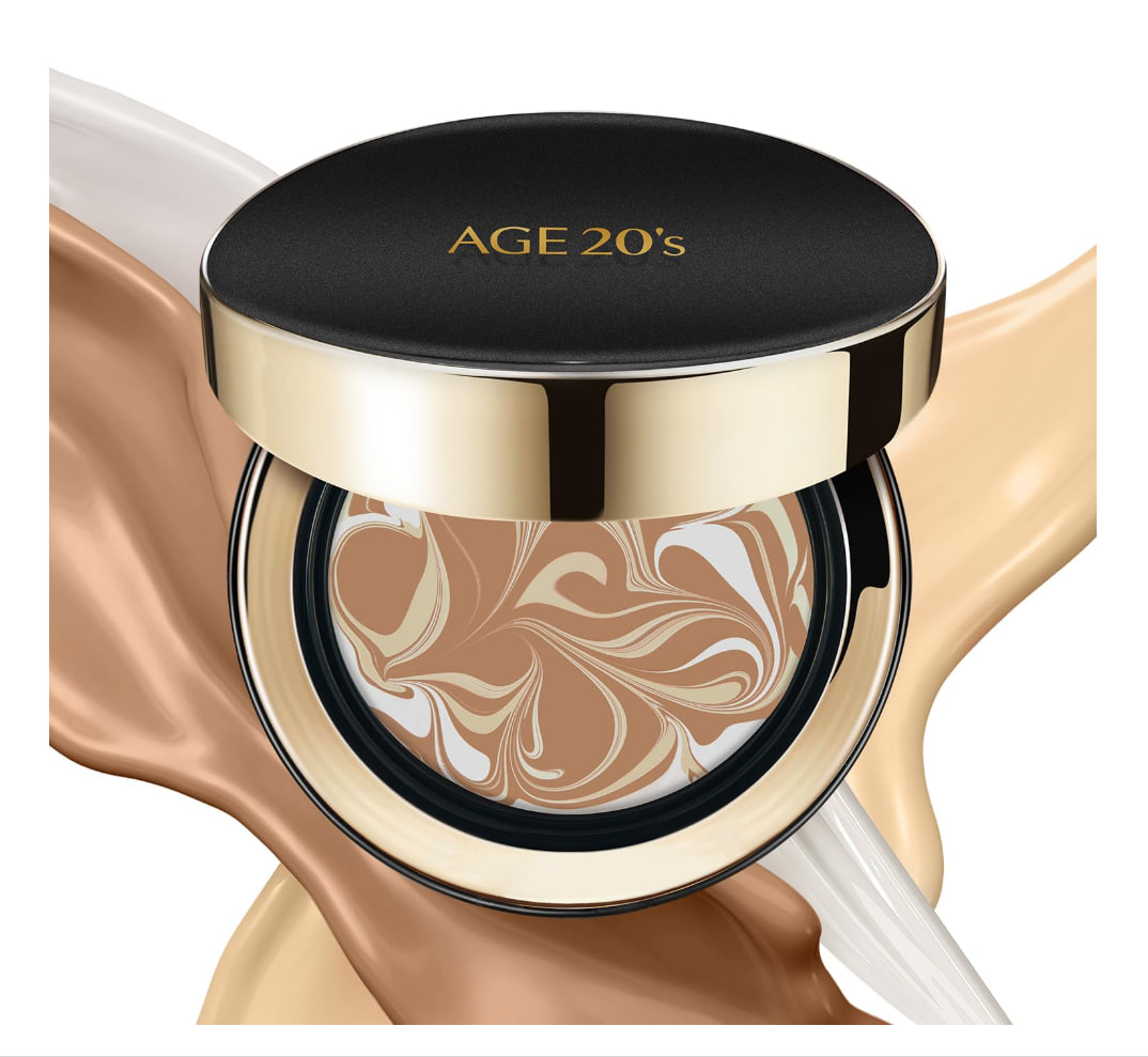 AGE20&amp;#039;S Signature Essence Pact SPF 50+ | Pack of 1 | 25N SAND | Cream Foundation, Dewy Finish, Natural Coverage | Korean Cushion Foundation